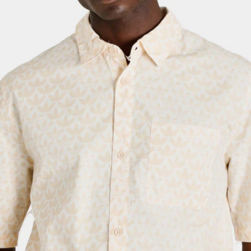 NWT: Men’s Adidas Originals Monogram Print Shirt - Medium